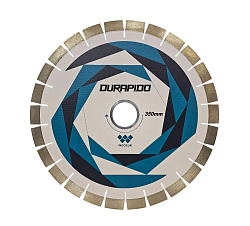 Отрезной алмазный круг Durapido для гранита/кварцита D350 мм с бесшумным корпусом