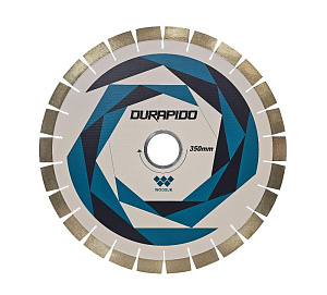 Отрезной алмазный круг Durapido для гранита/кварцита D350 мм с бесшумным корпусом
